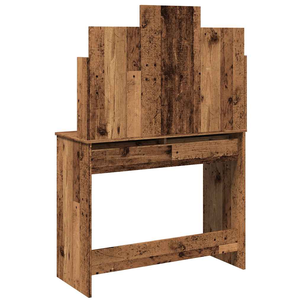 Toaletni stol s ogledalom Staro drvo 96x39x142 cm