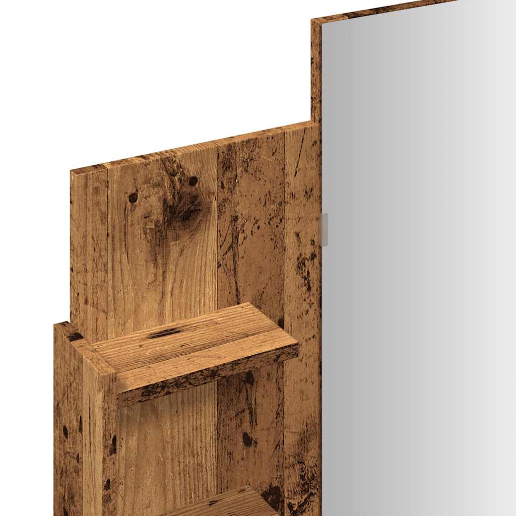Toaletni stol s ogledalom Staro drvo 96x39x142 cm