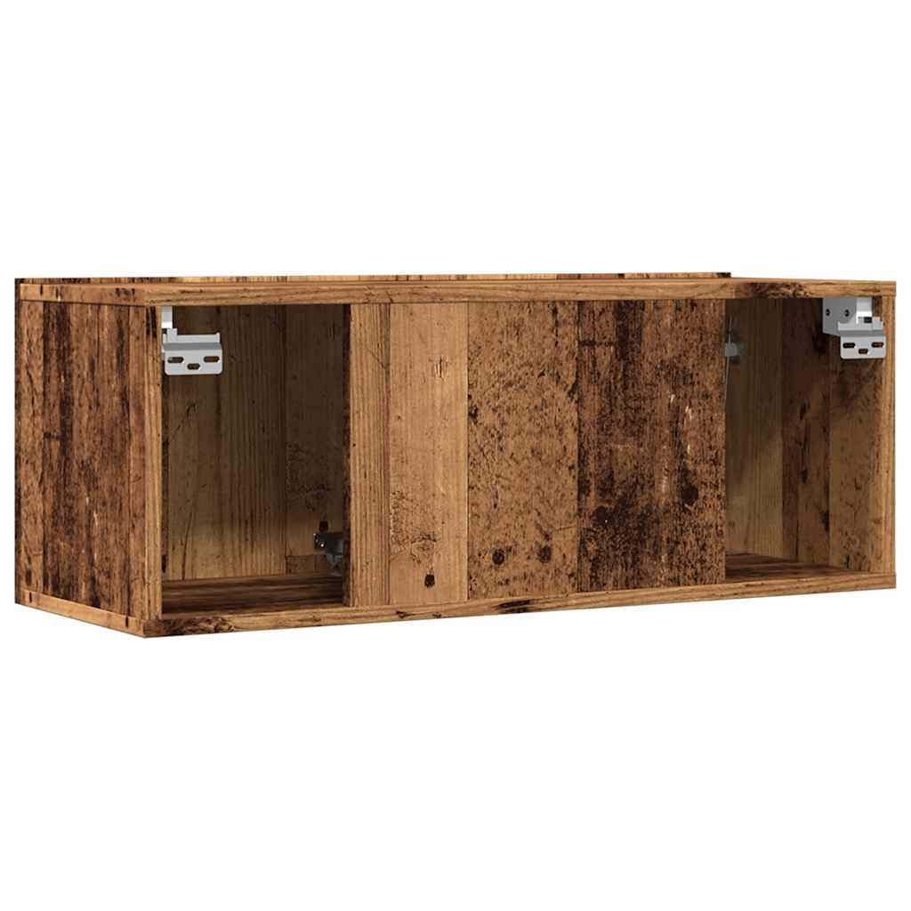 2-dijelni zidni TV ormarić Staro drvo 80x30x30 cm