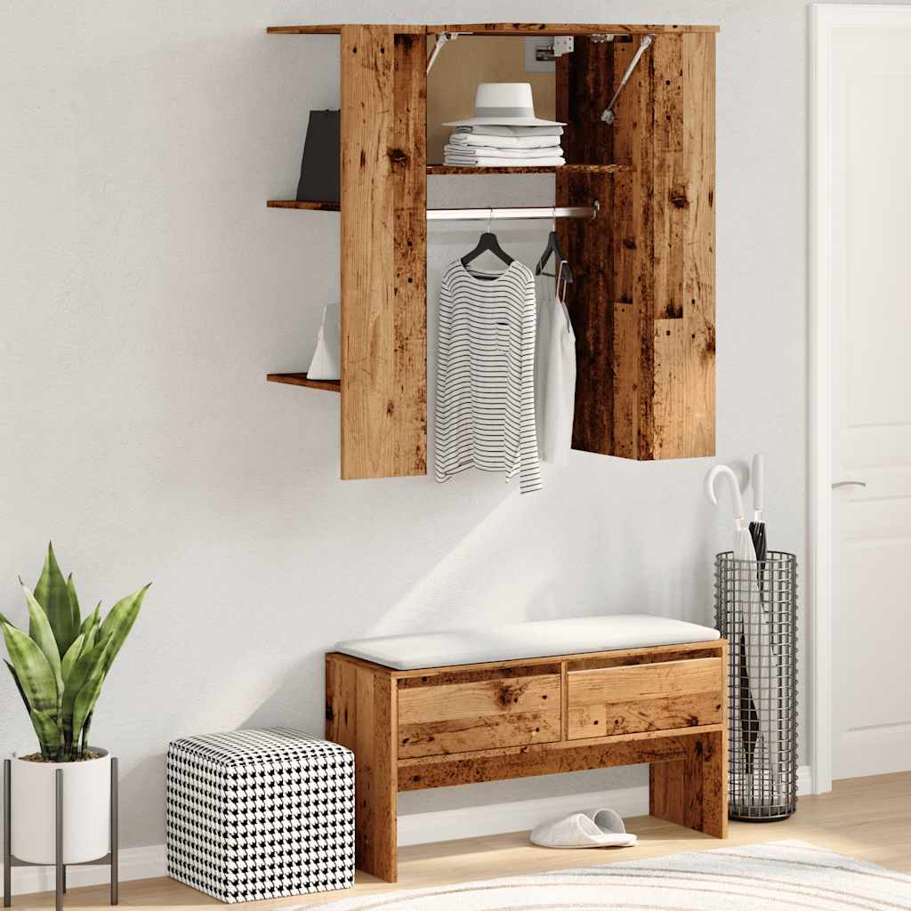 Ormar za predsoblje staro drvo 97,5x37x99 cm konstruirano drvo