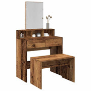 toaletni stolac staro drvo 70x35x45 cm konstruirano drvo