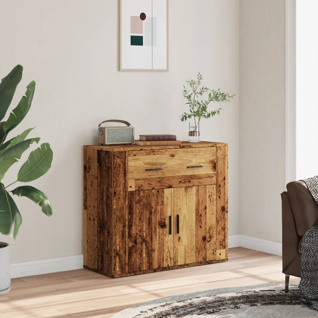 Komoda boja starog drva 80 x 33 x 70 cm od konstruiranog drva