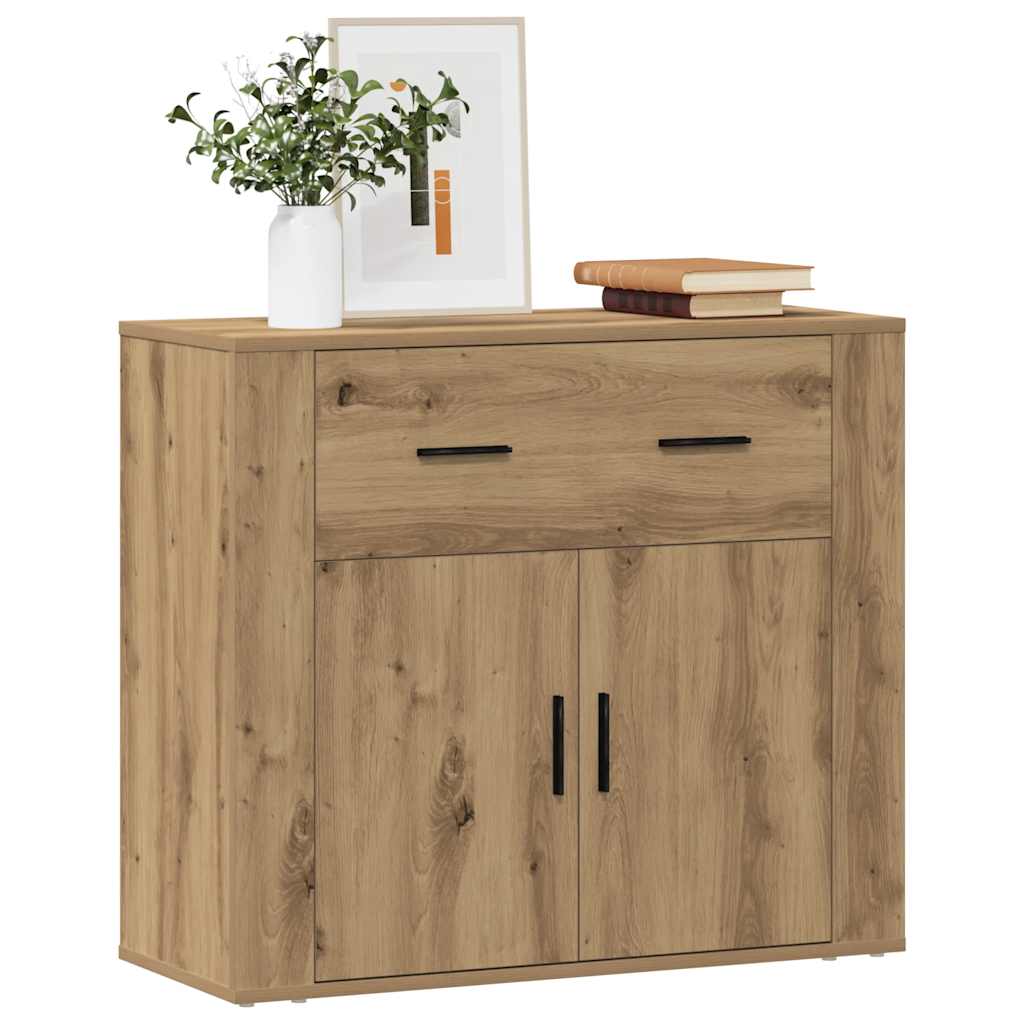 Komoda boja hrasta artisan 80 x 33 x 70 cm konstruirano drvo