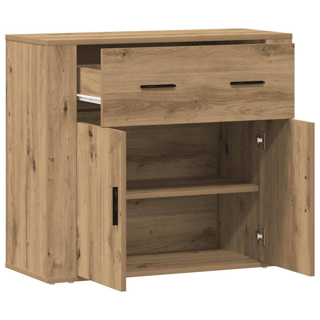 Komoda boja hrasta artisan 80 x 33 x 70 cm konstruirano drvo