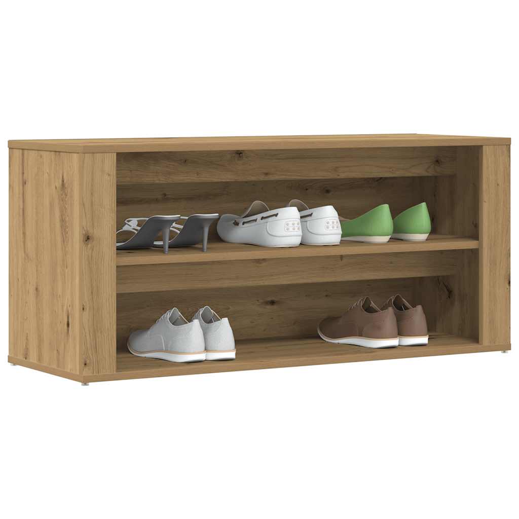 Klupa za cipele boja hrasta 100x35x45 cm konstruirano drvo