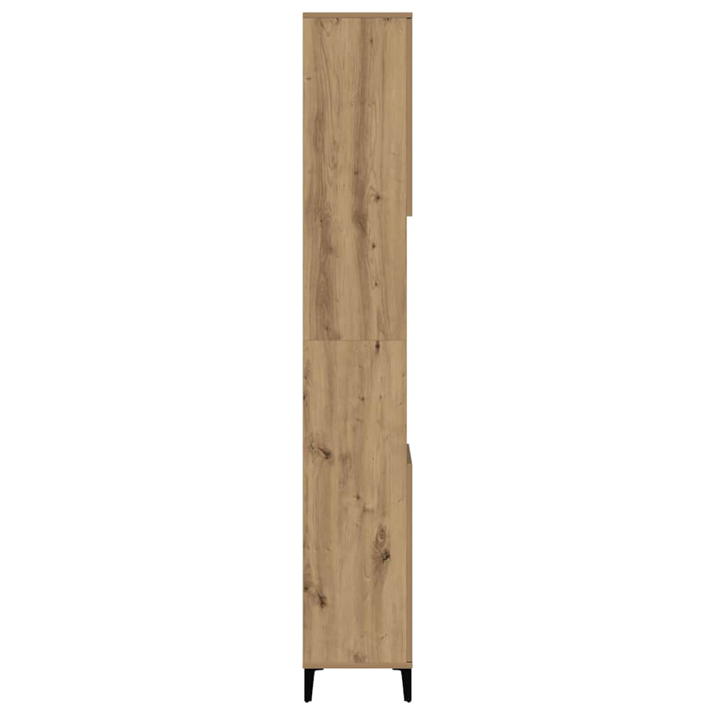 Kupaonski ormarić artisan hrast 30x30x190 cm konstruirano drvo Smeđa