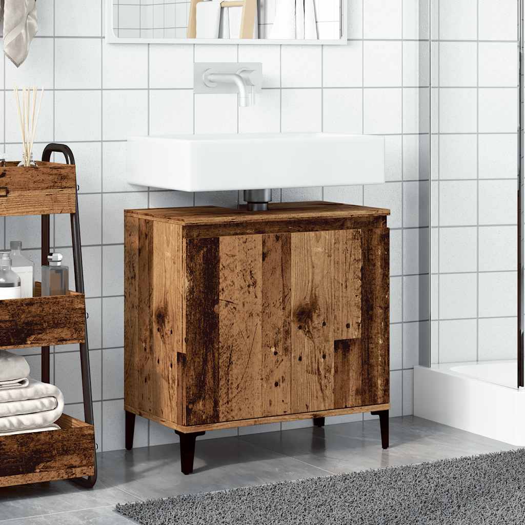 Ormarić za umivaonik boja drva 58x33x60 cm konstruirano drvo