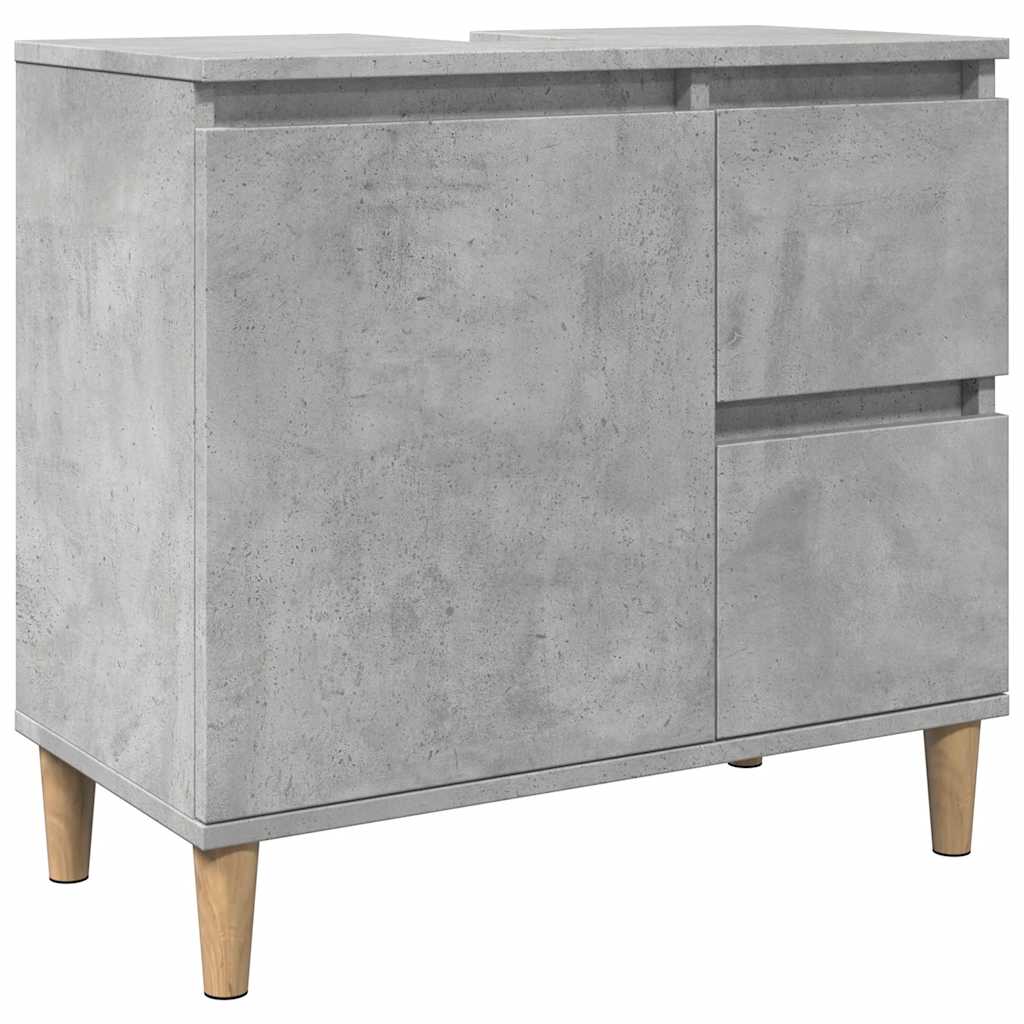 Ormarić za umivaonik boja betona 65x33x60 cm konstruiranog drva