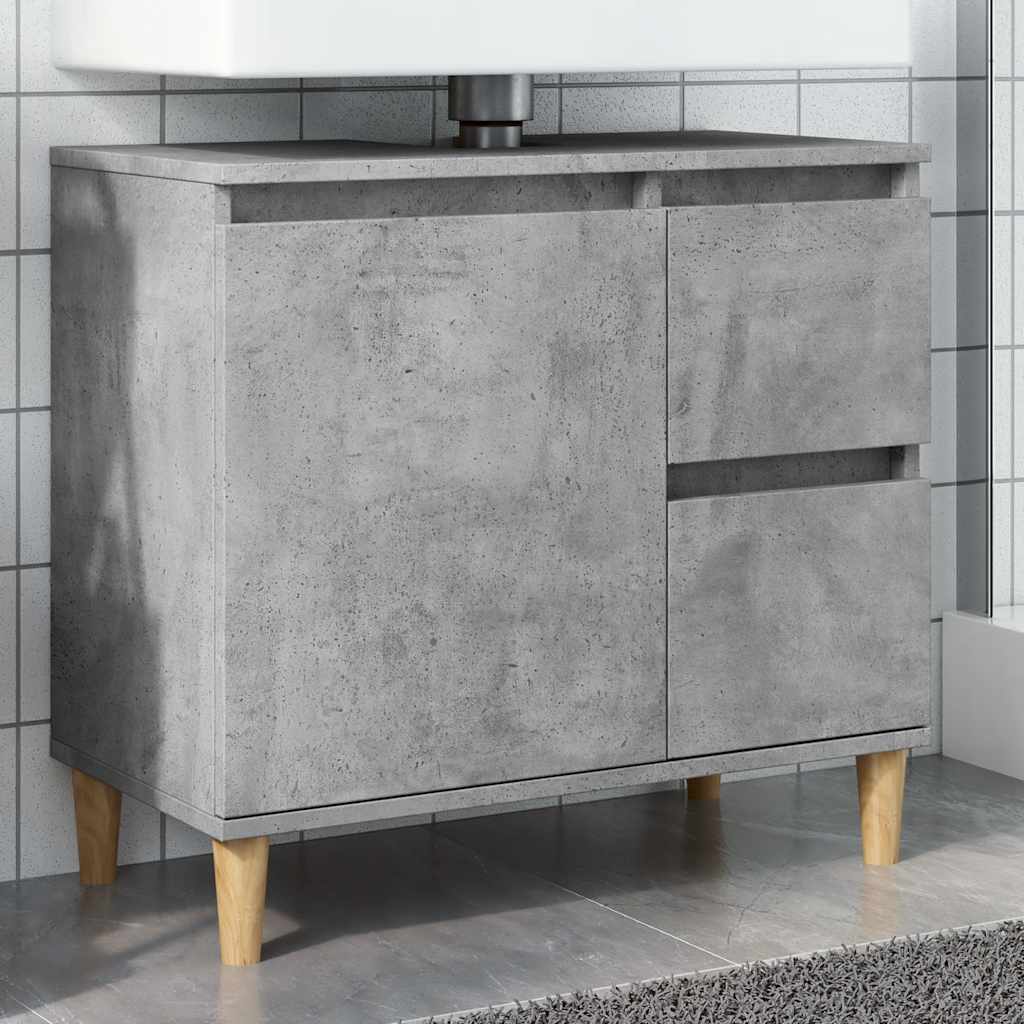 Ormarić za umivaonik boja betona 65x33x60 cm konstruiranog drva