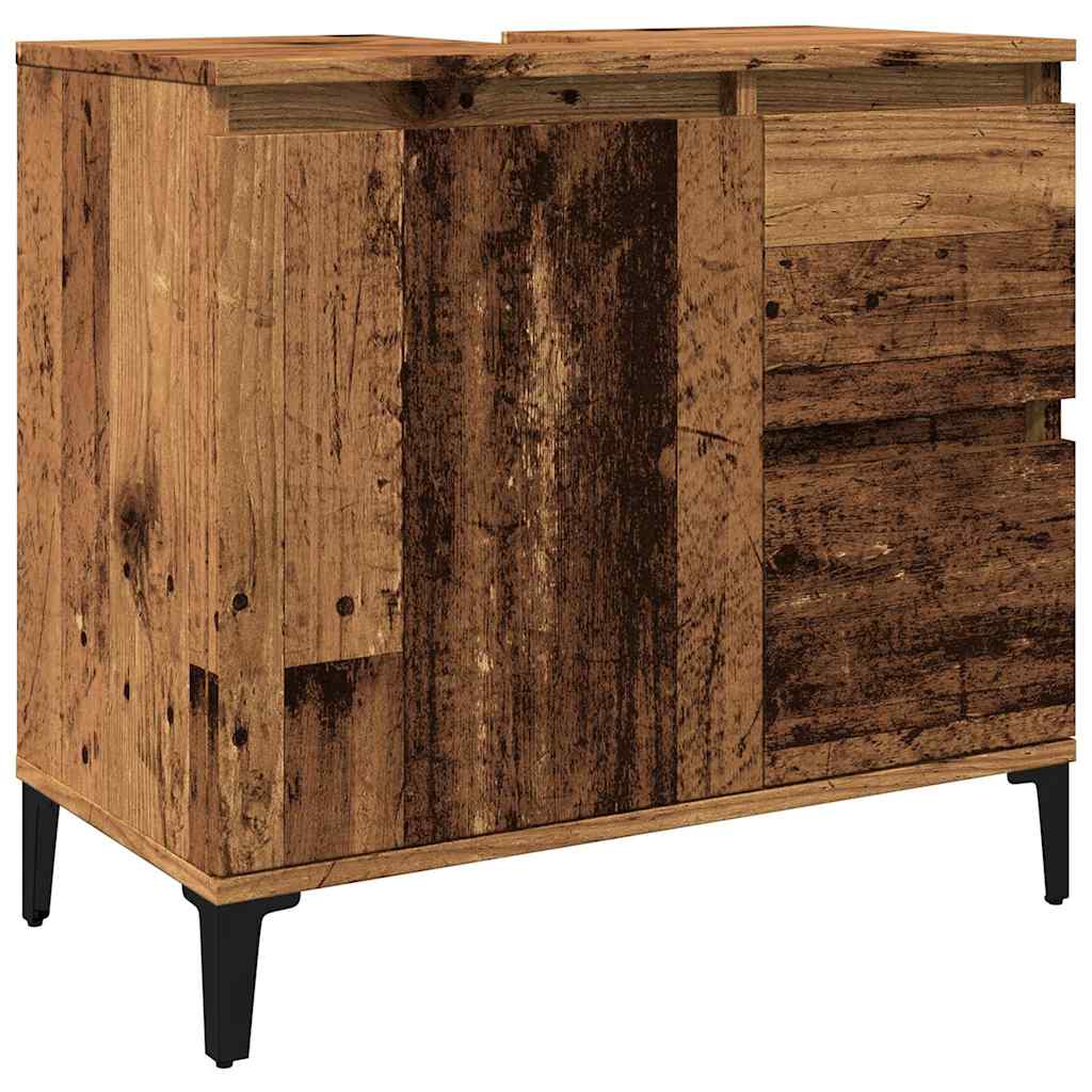Ormarić za umivaonik boja drva 65x33x60 cm konstruirano drvo