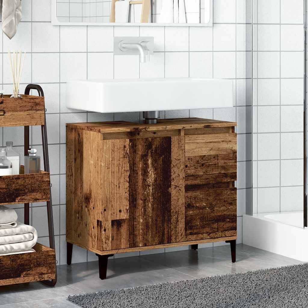 Ormarić za umivaonik boja drva 65x33x60 cm konstruirano drvo