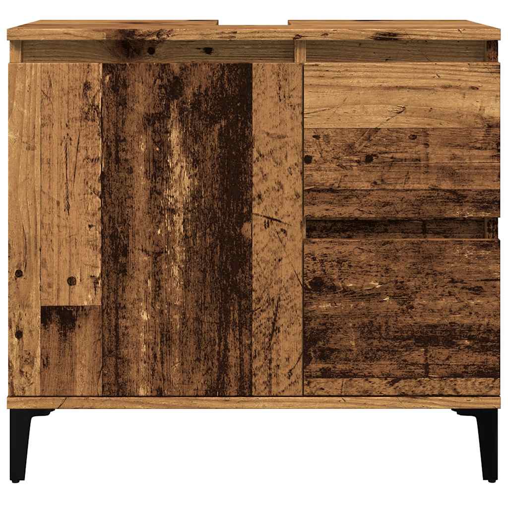 Ormarić za umivaonik boja drva 65x33x60 cm konstruirano drvo