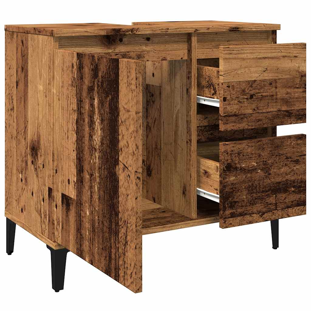 Ormarić za umivaonik boja drva 65x33x60 cm konstruirano drvo