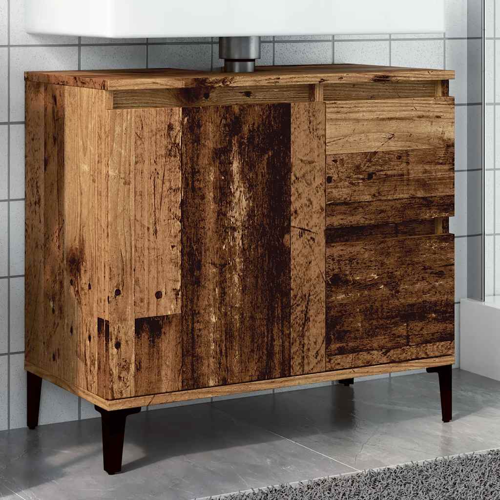 Ormarić za umivaonik boja drva 65x33x60 cm konstruirano drvo