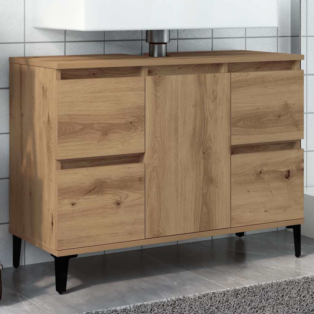 Ormarić za sudoper Artisan hrast 80x33x60 cm izrađeno drvo