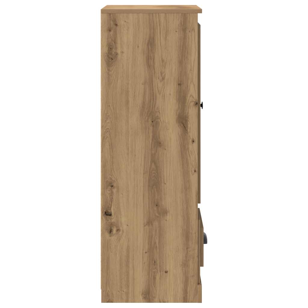 Visoka komoda boja hrasta 36x35,5x103,5 cm konstruiranog drva