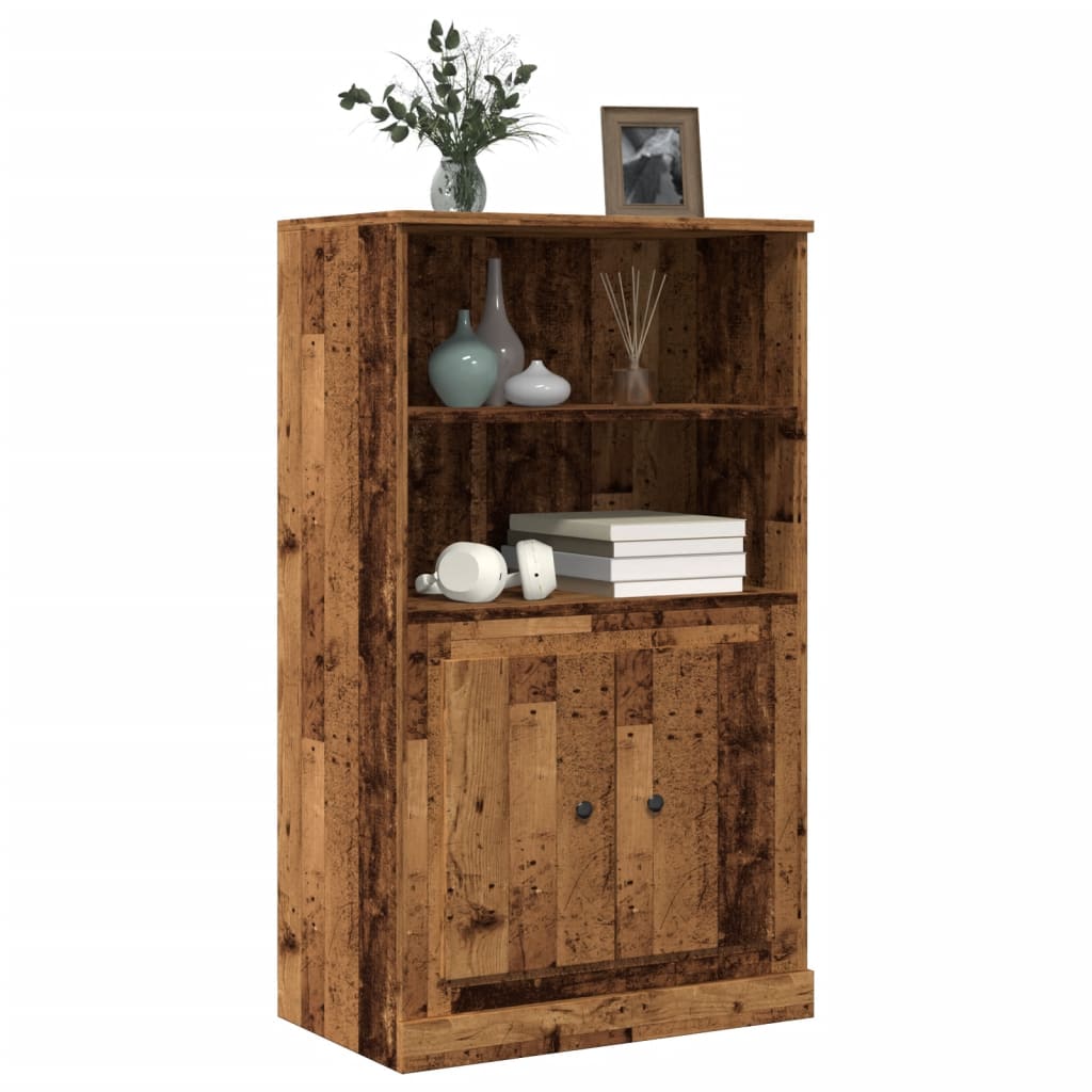 Visoka komoda boja drva 60 x 35,5 x 103,5 cm konstruirano drvo