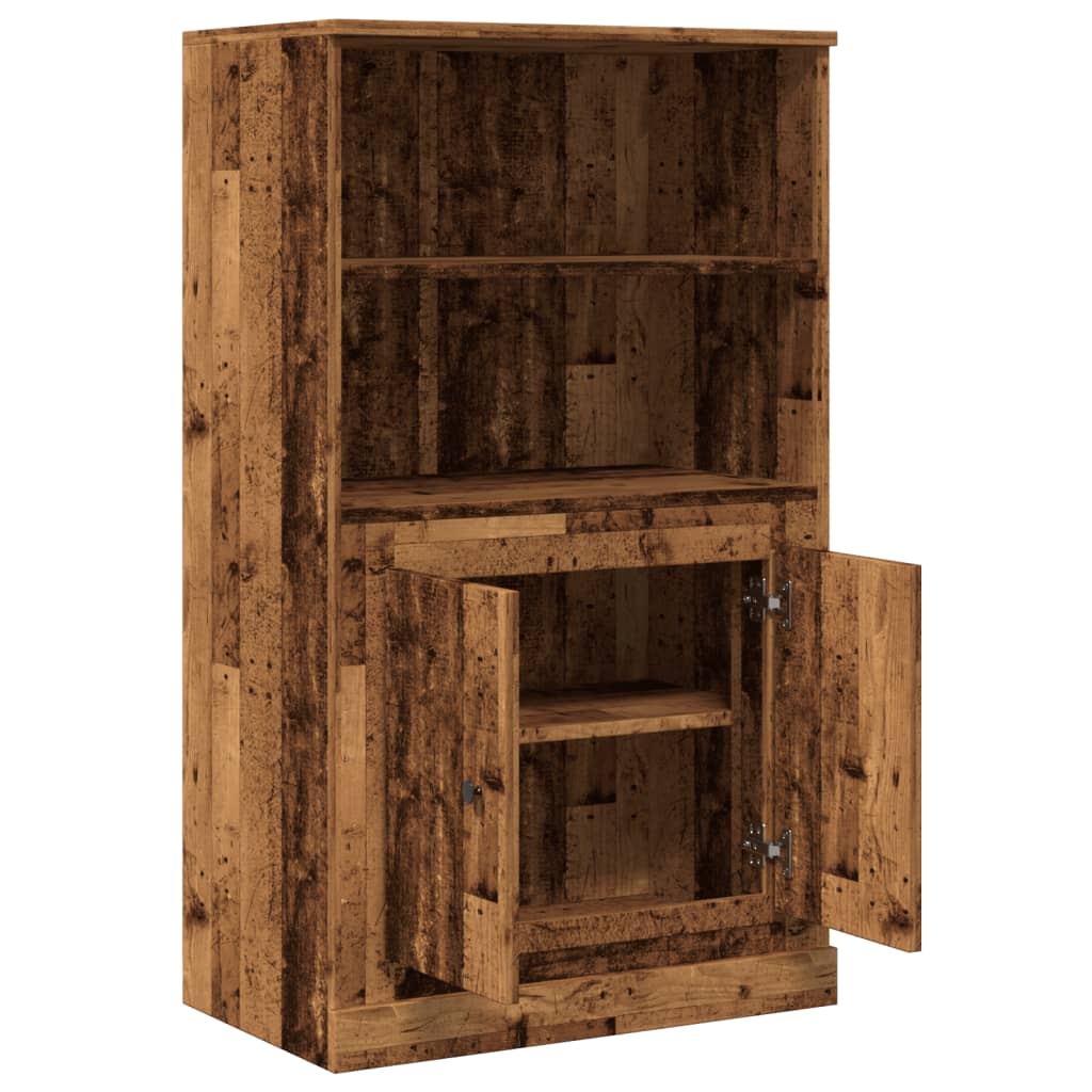 Visoka komoda boja drva 60 x 35,5 x 103,5 cm konstruirano drvo
