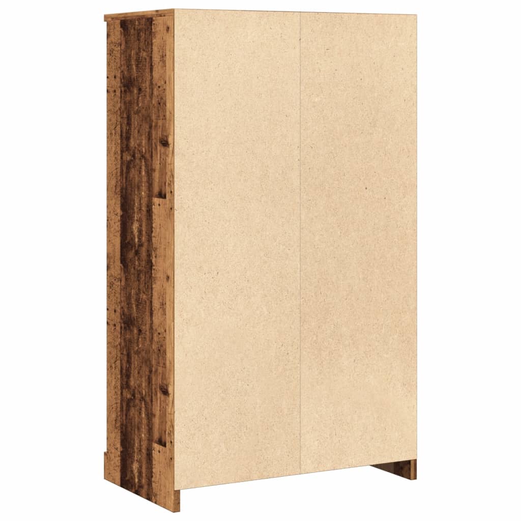 Visoka komoda boja drva 60 x 35,5 x 103,5 cm konstruirano drvo