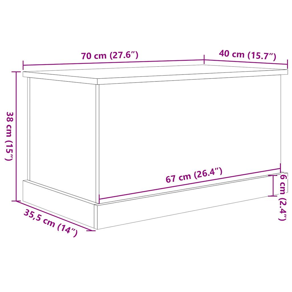 Kutija za pohranu Staro drvo 70x40x38 cm Konstruirano drvo