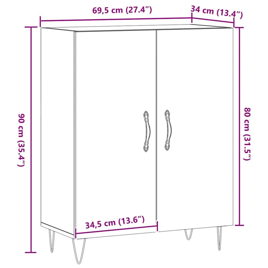 Komoda Artisan hrast 69,5x34x90 cm izrađeno drvo