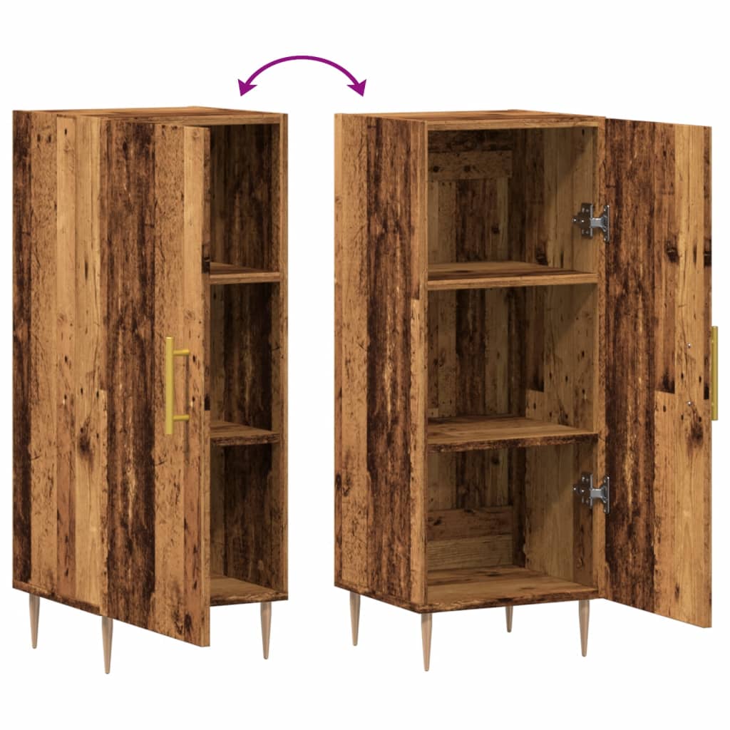 Komoda boja staro drvo 34,5 x 34 x 90 cm od konstruiranog drva