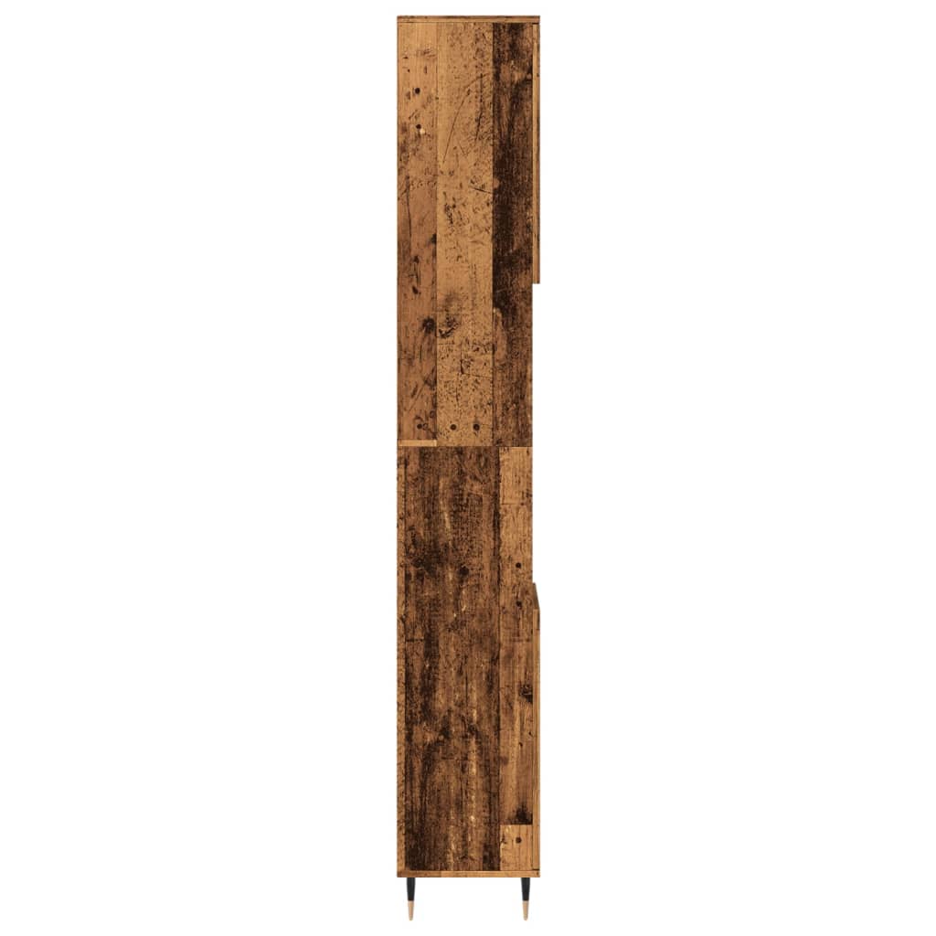 Kupaonski ormarić staro drvo 30x30x190 cm konstruirano drvo