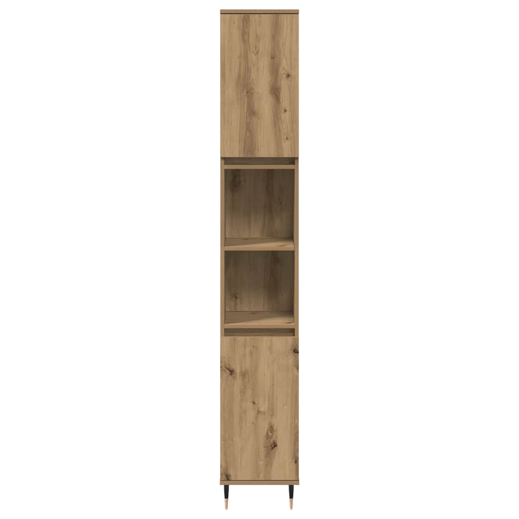 Kupaonski ormarić artisan hrast 30x30x190 cm konstruirano drvo
