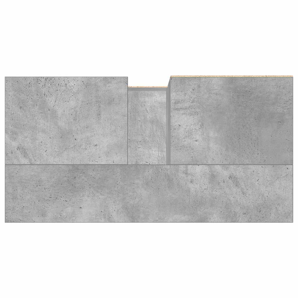 Kupaonski ormarić za umivaonik boja betona 65x33x60 cm drveni