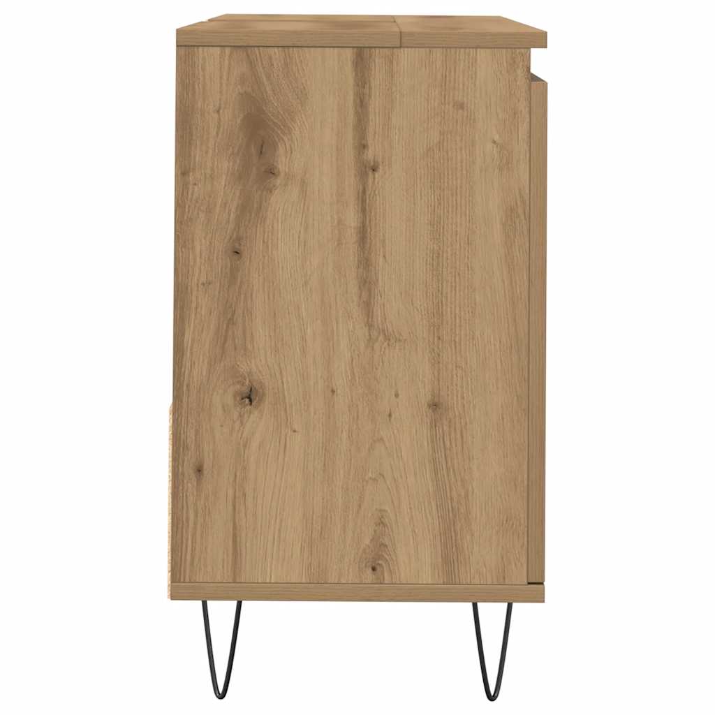 Kupaonski ormarić za umivaonik boja hrasta 65x33x60 cm drveni