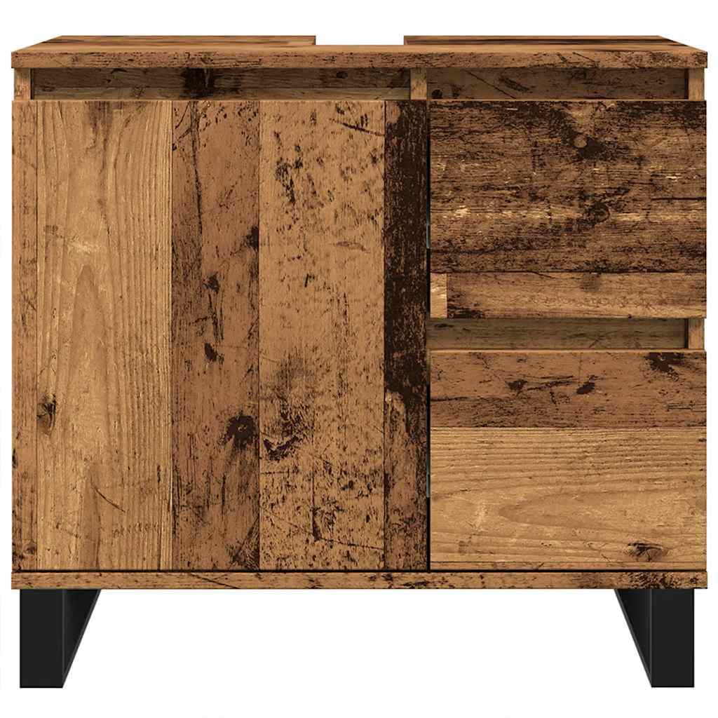 Kupaonski ormarić za umivaonik boja drva 65 x 33 x 60 cm drveni