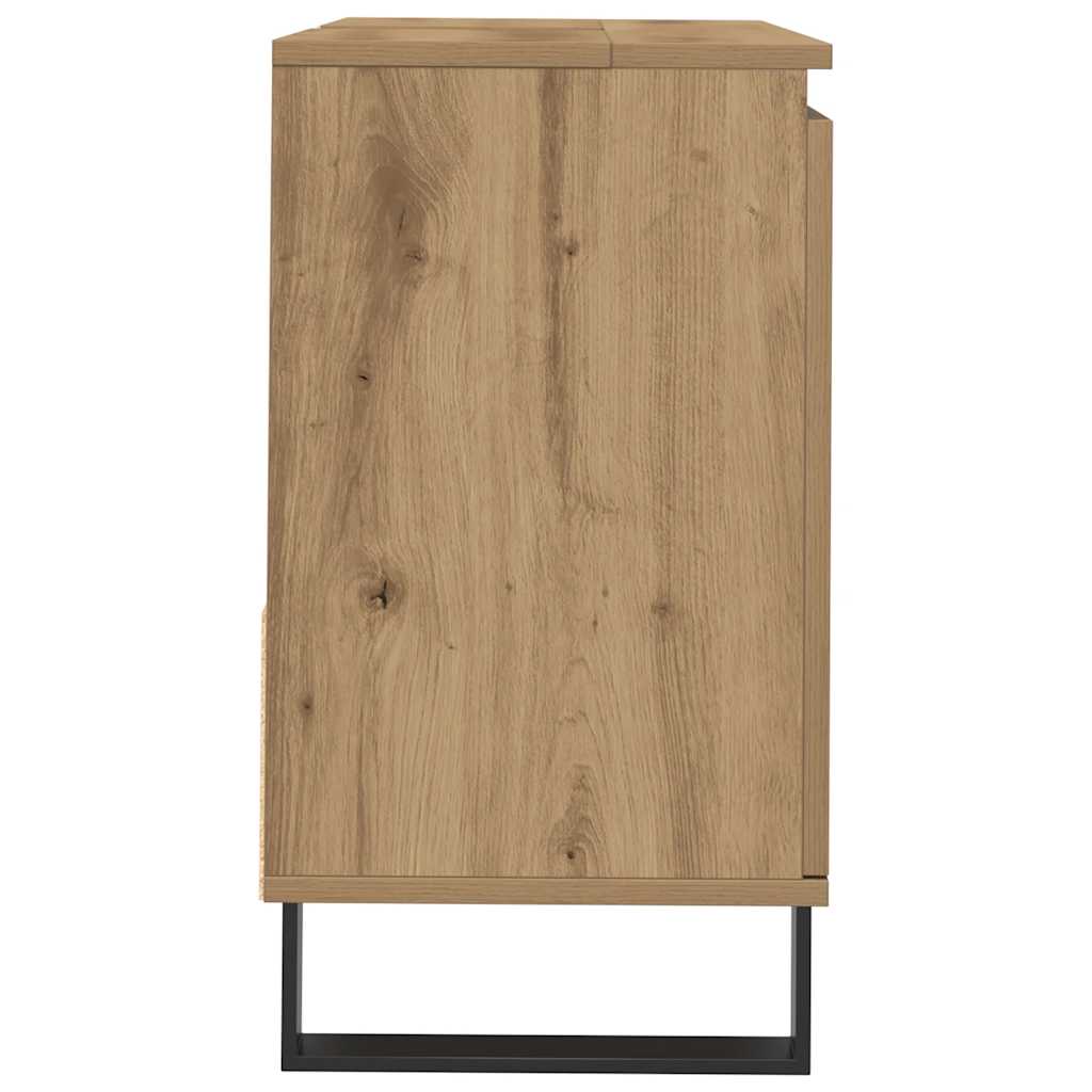 Kupaonski ormarić za umivaonik boja hrasta 65x33x60 cm drveni