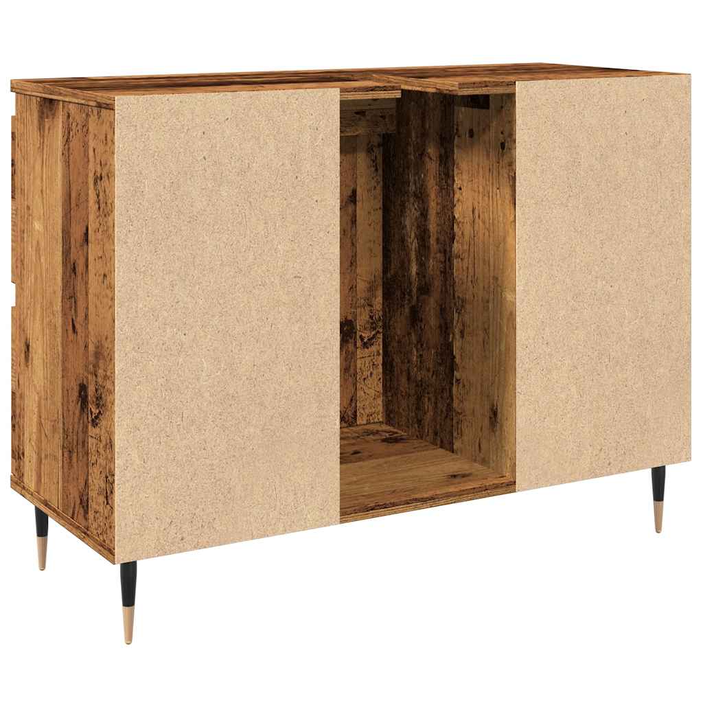 Kupaonski ormarić boja drva 80 x 33 x 60 cm konstruirano drvo