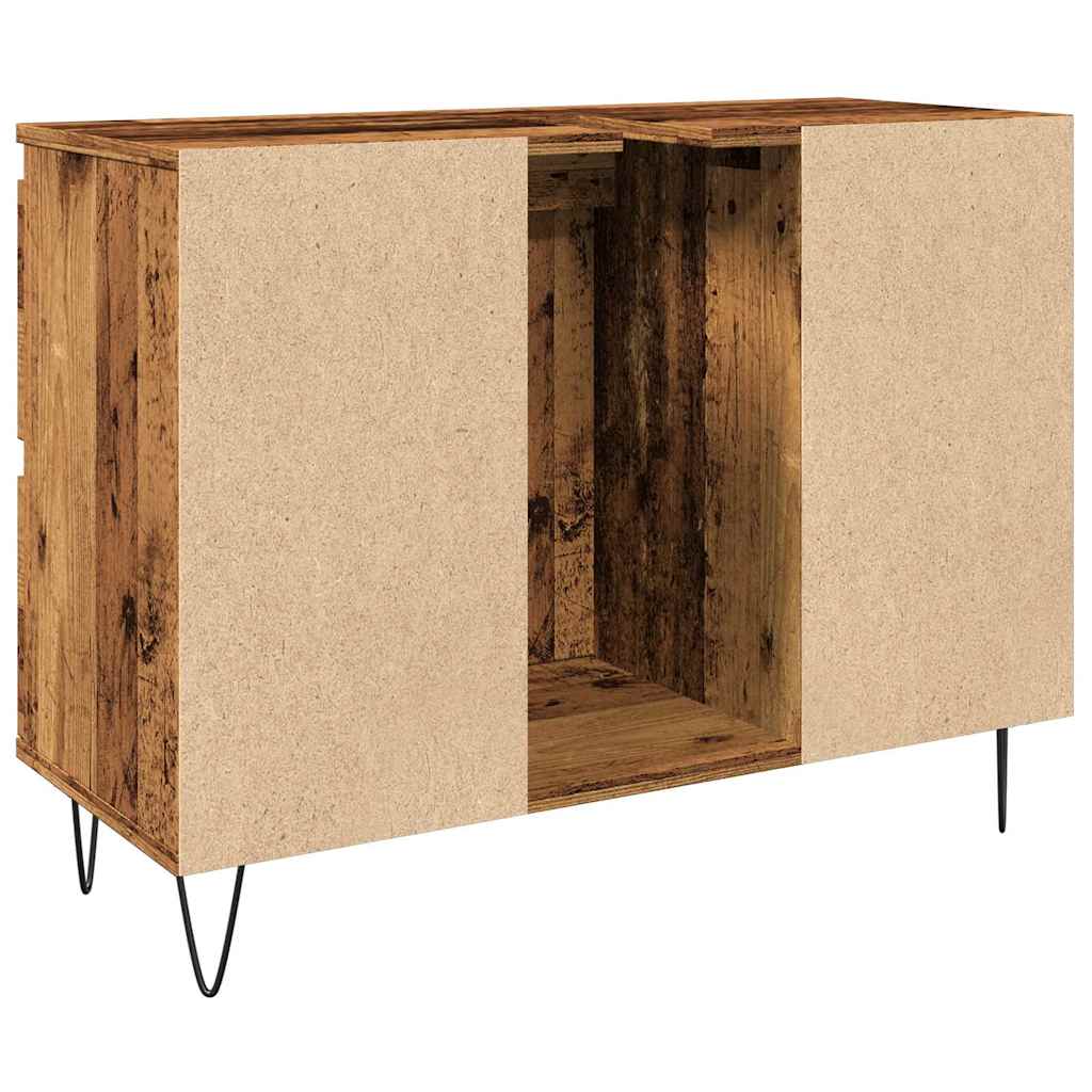 Kupaonski ormarić boja drva 80 x 33 x 60 cm konstruirano drvo