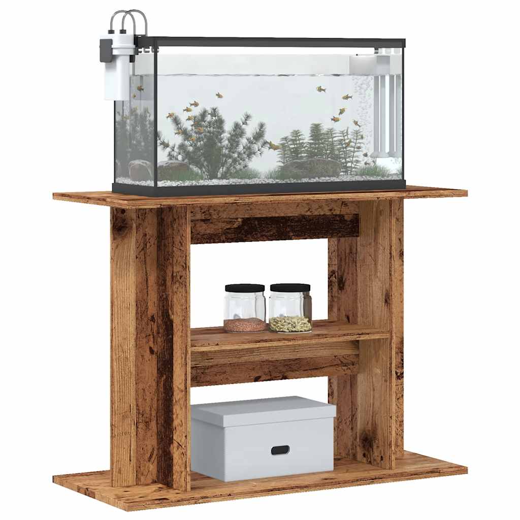 Stalak za akvarij Staro drvo 80x35x60 cm Konstruirano drvo