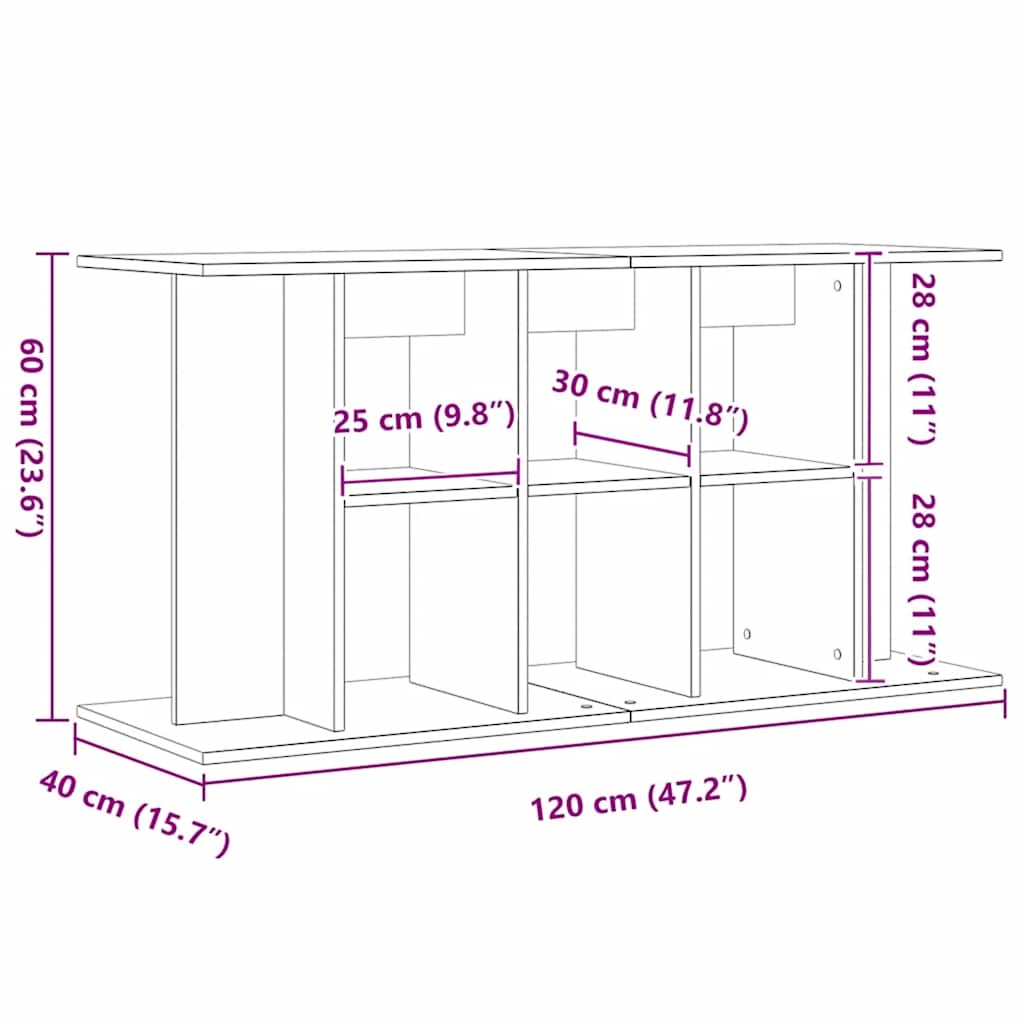 Stalak za akvarij Artisan hrast 120x40x60 cm Inženjersko drvo