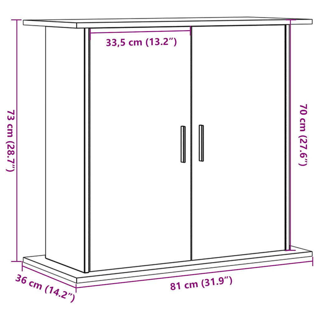 Stalak za akvarij boja drva 81x36x73 cm od konstruiranog drva