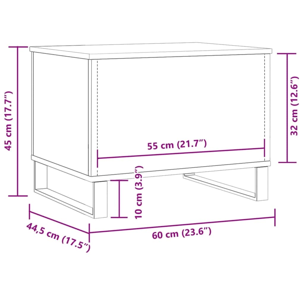 Stalak za akvarij Artisan hrast 36x75x72,5 cm Konstruirano drvo