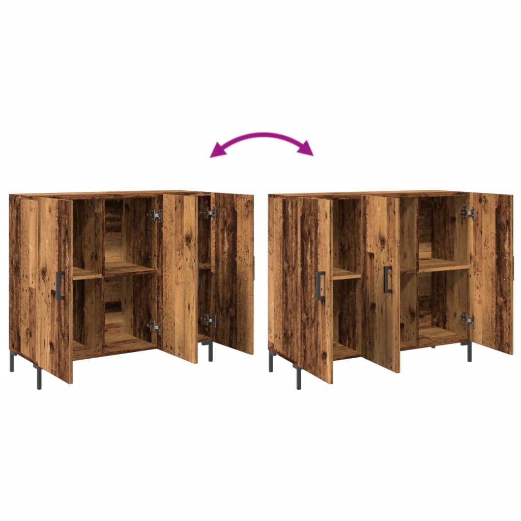 Komoda boja starog drva 90 x 34 x 80 cm od konstruiranog drva