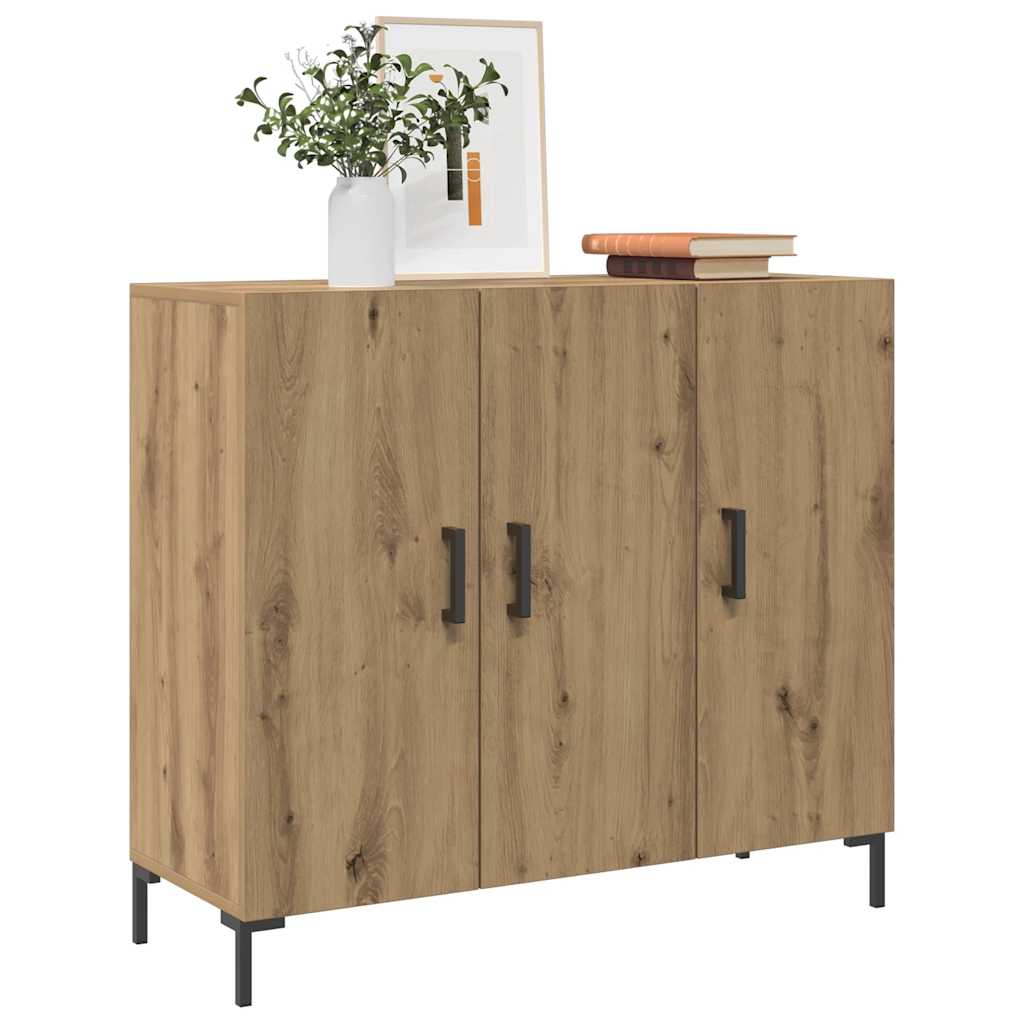 Komoda boja hrasta artisana 90 x 34 x 80 cm konstruirano drvo