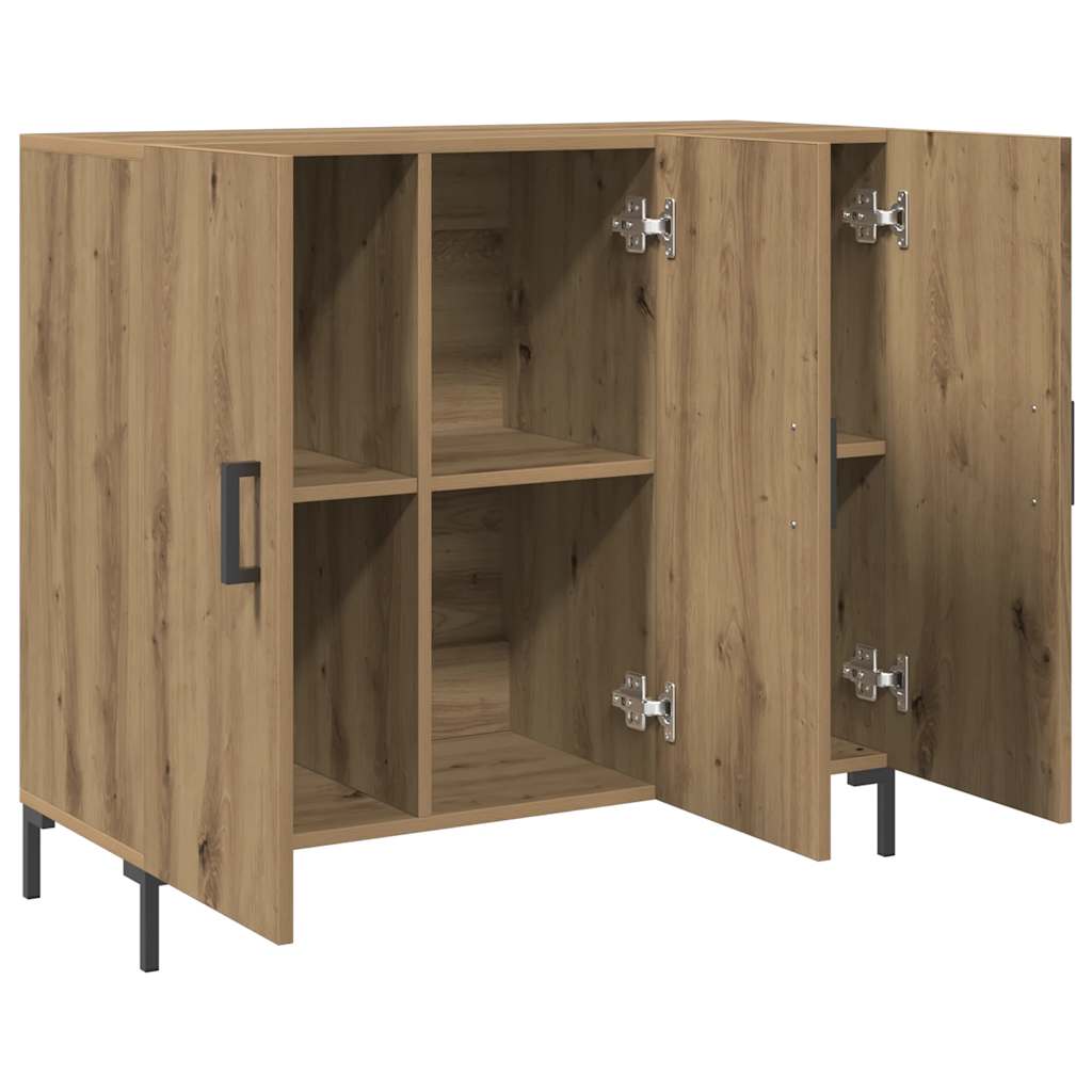 Komoda boja hrasta artisana 90 x 34 x 80 cm konstruirano drvo