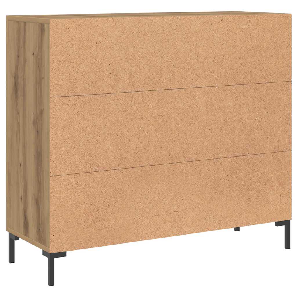 Komoda boja hrasta artisana 90 x 34 x 80 cm konstruirano drvo