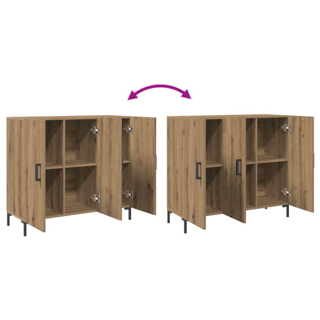 Komoda boja hrasta artisana 90 x 34 x 80 cm konstruirano drvo