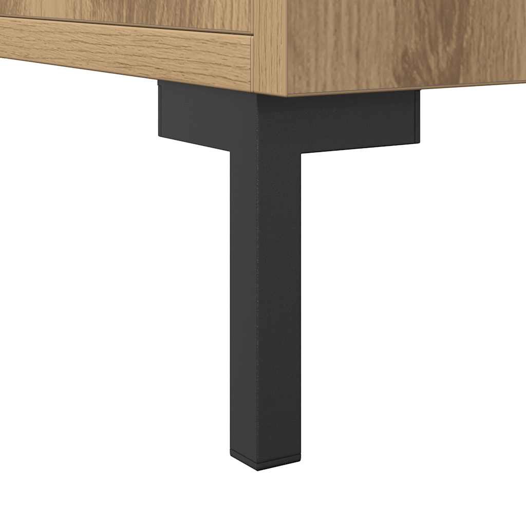 Komoda boja hrasta artisana 90 x 34 x 80 cm konstruirano drvo