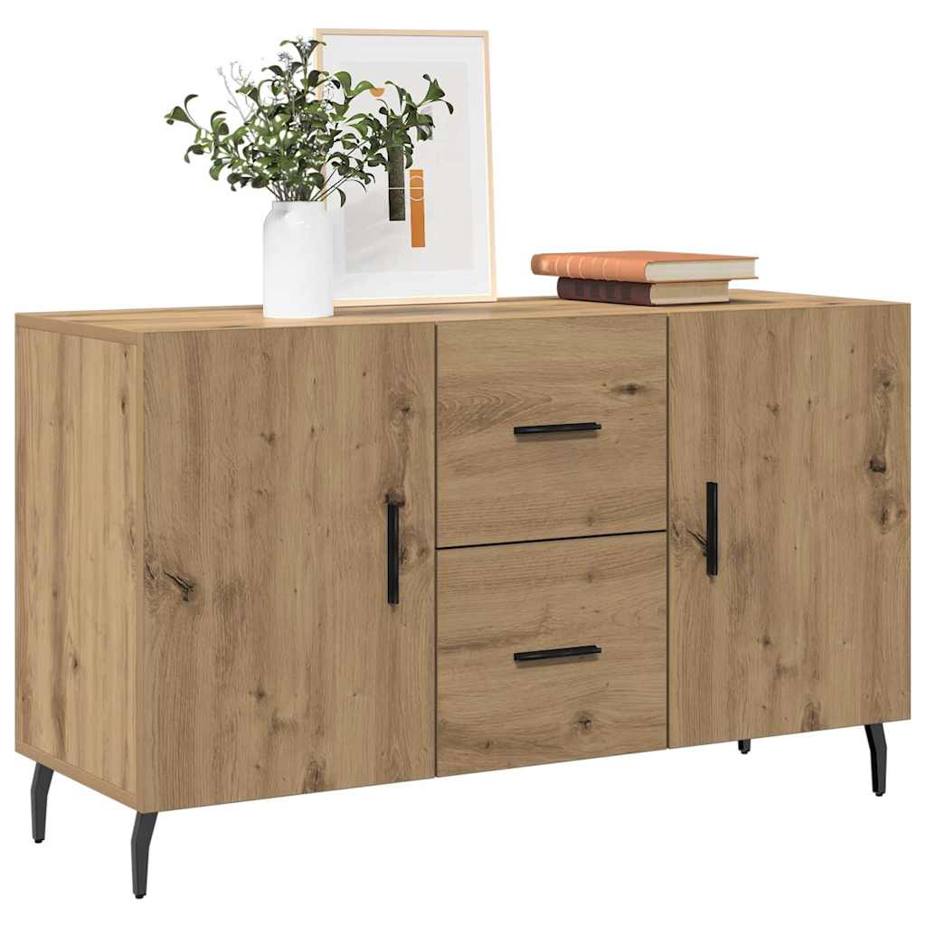 Komoda smeđa boja hrasta 100 x 36 x 60 cm od konstruiranog drva