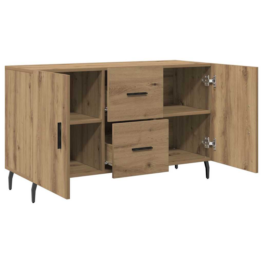 Komoda smeđa boja hrasta 100 x 36 x 60 cm od konstruiranog drva