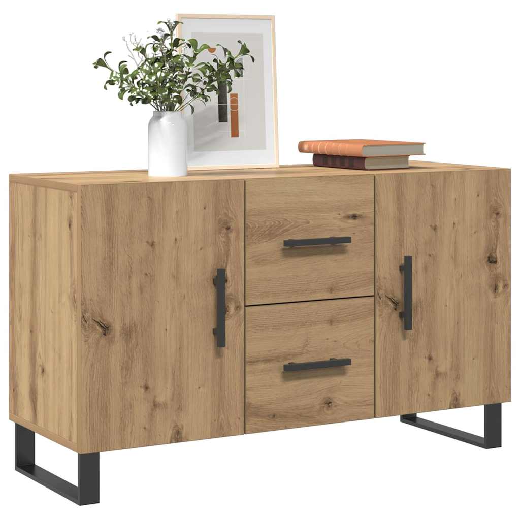Komoda boja hrasta artisan 100 x 36 x 60 cm konstruiranog drva