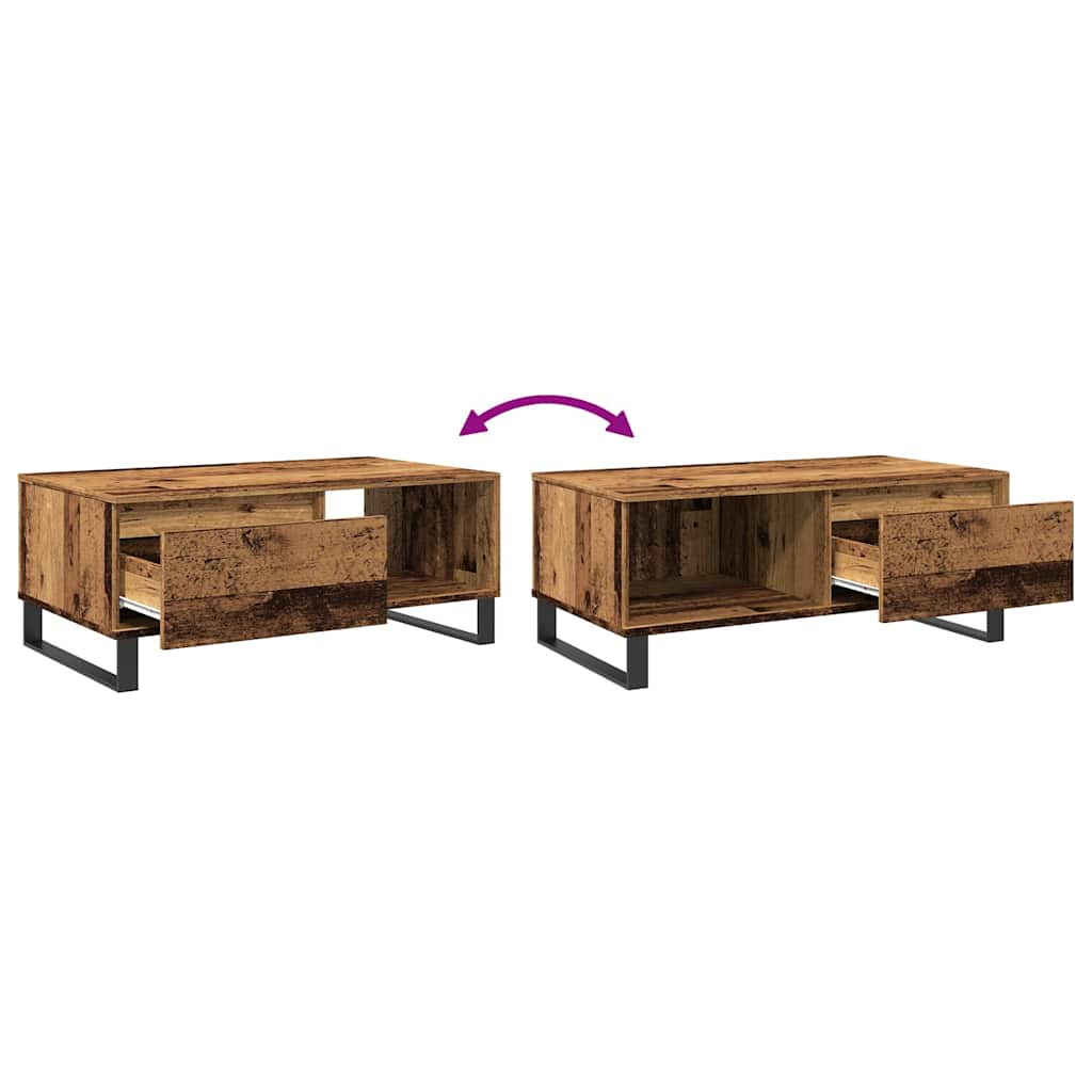 Stolić za kavu boja staro drvo 90x50x36,5 cm konstruirano drvo