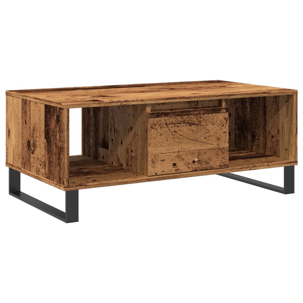 Stolić za kavu boja staro drvo 90x50x36,5 cm konstruirano drvo