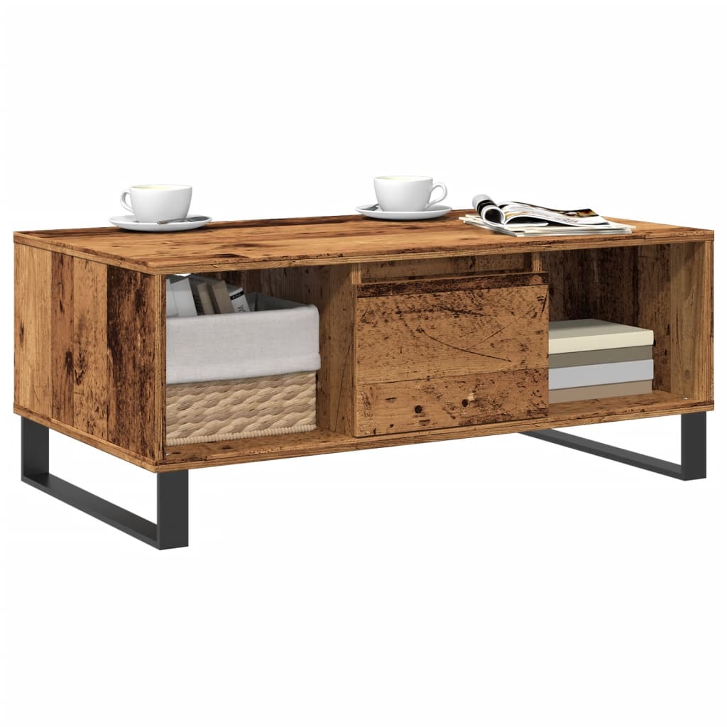 Stolić za kavu boja staro drvo 90x50x36,5 cm konstruirano drvo